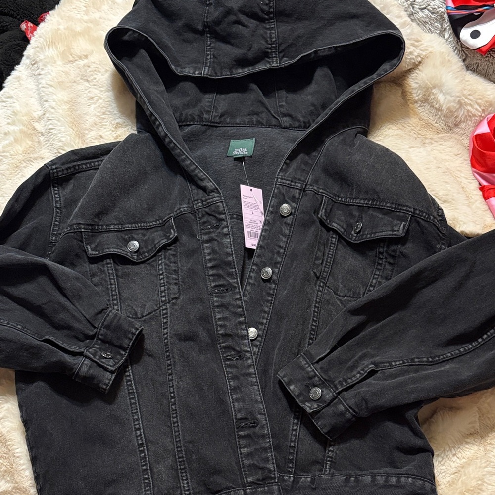 Wild fable NWT hooded denim jacket